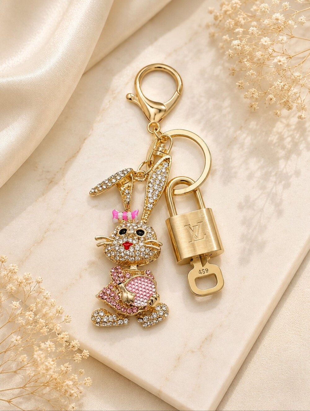 Louis Vuitton Authentic Gold Lock 🔒 Unbranded Keychain Charm for Bags - Picture 2 of 8